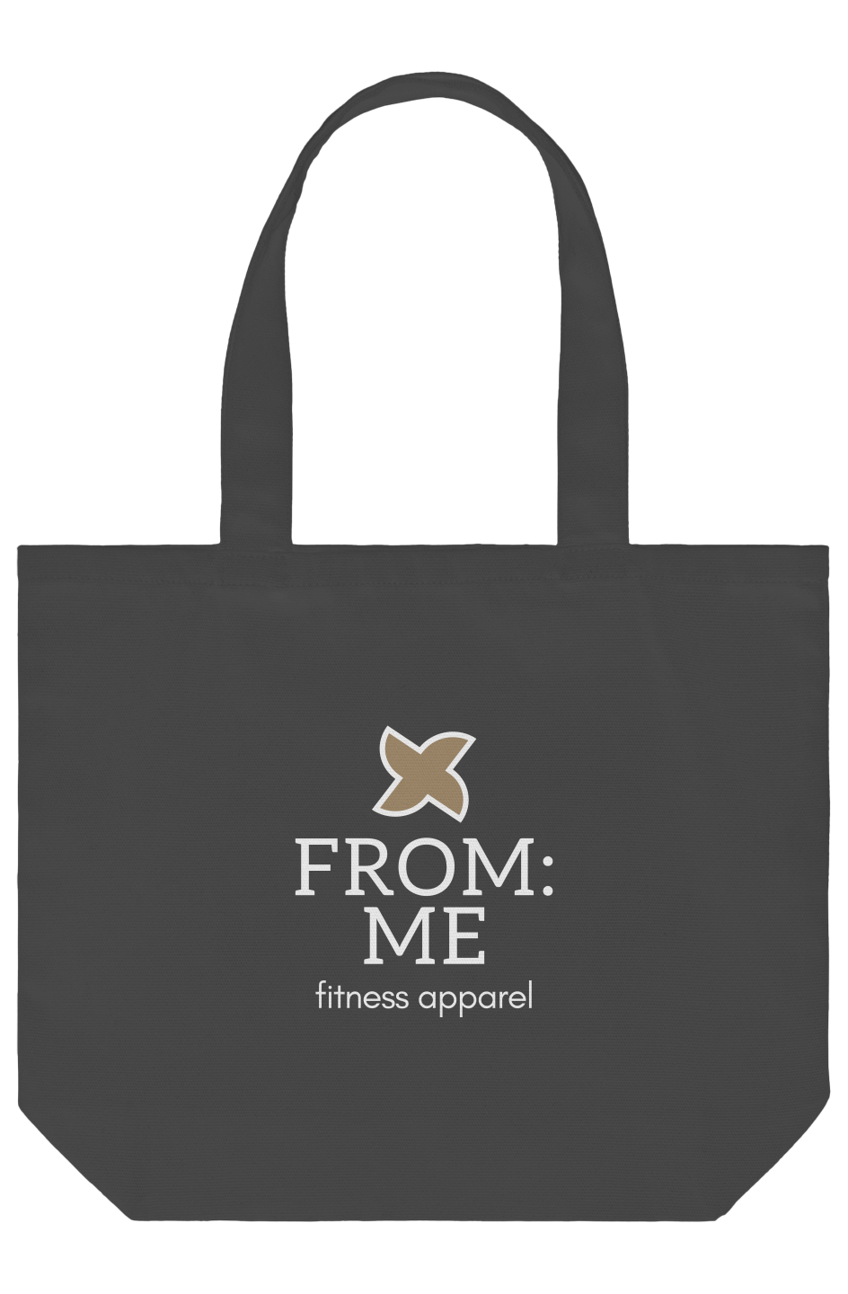 Black Everyday Canvas Shoulder Tote | From Me Fitness Apparel
