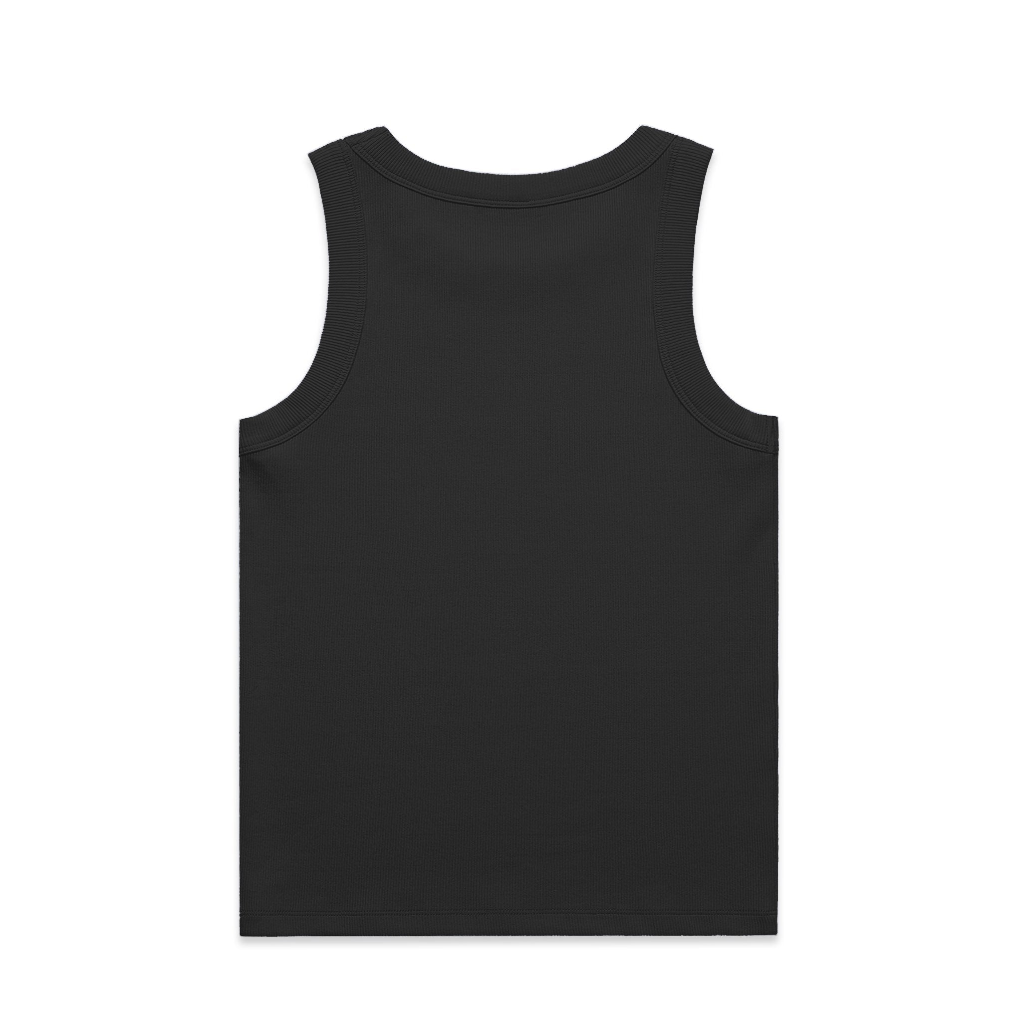 Black Womens Organic Rib Tank | From Me Fitness Apparel