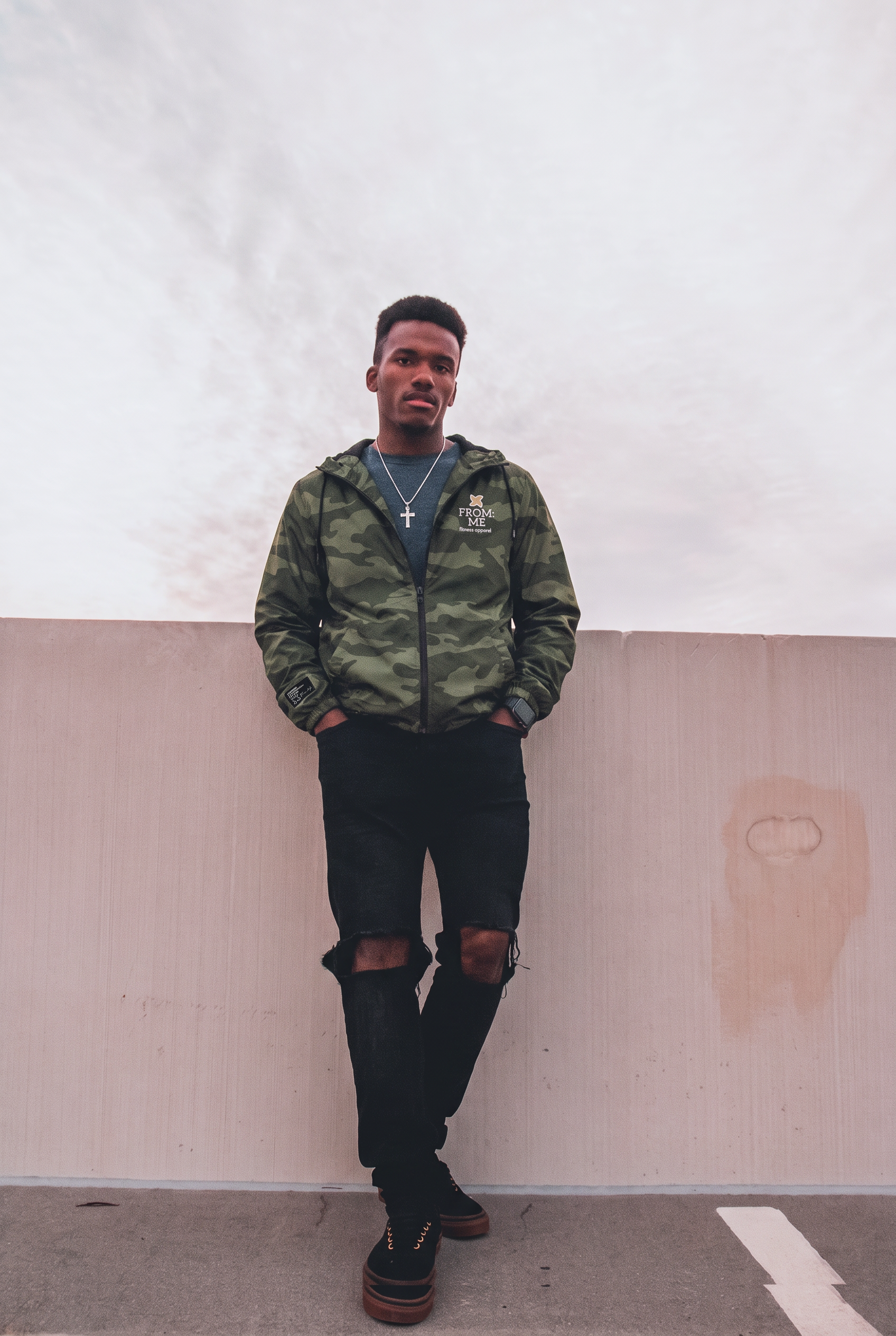 Forest Camo Packable Windbreaker