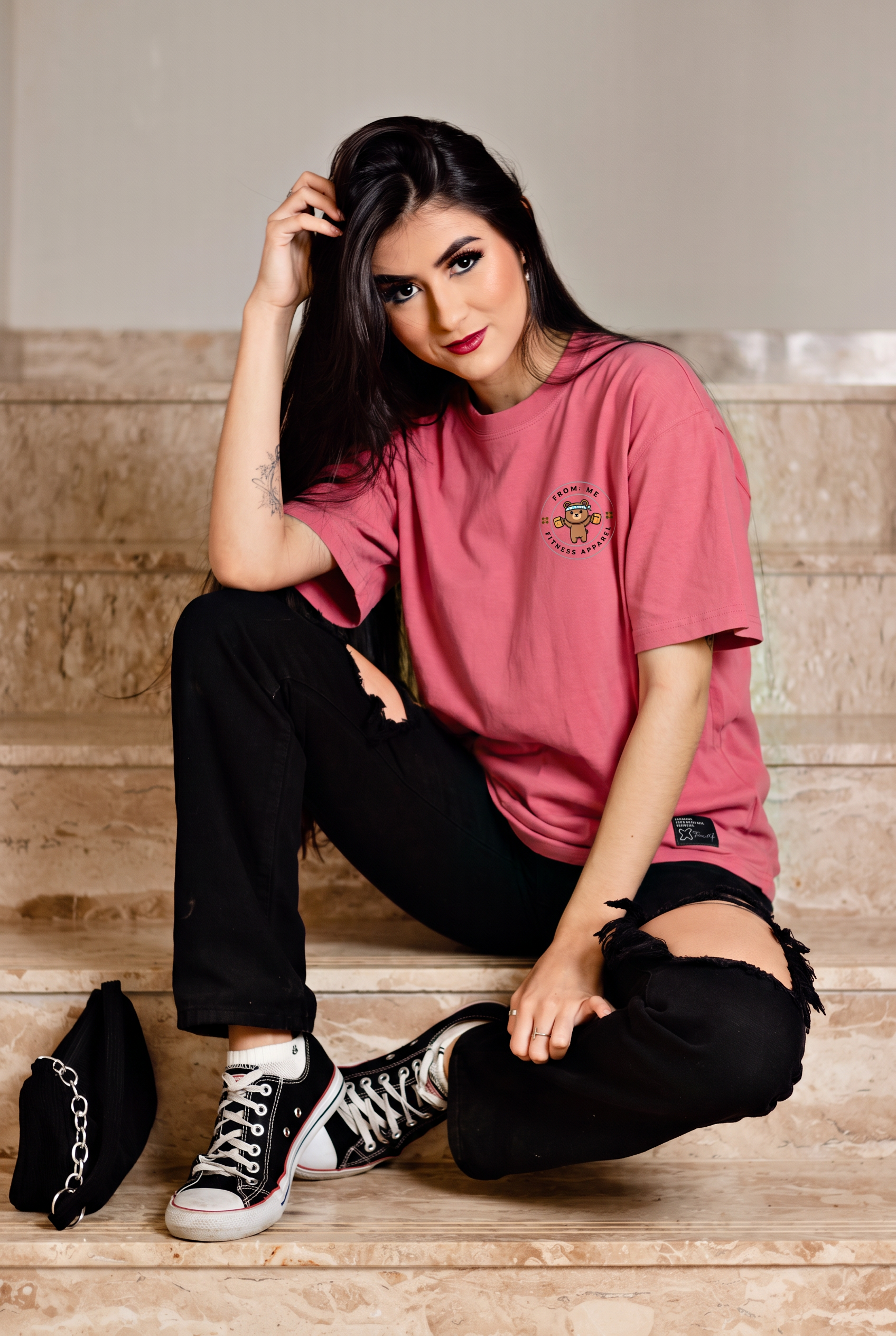Keep Going Bear Oversized Tee