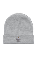 Gray beanie with 'From: Me' text on a white background