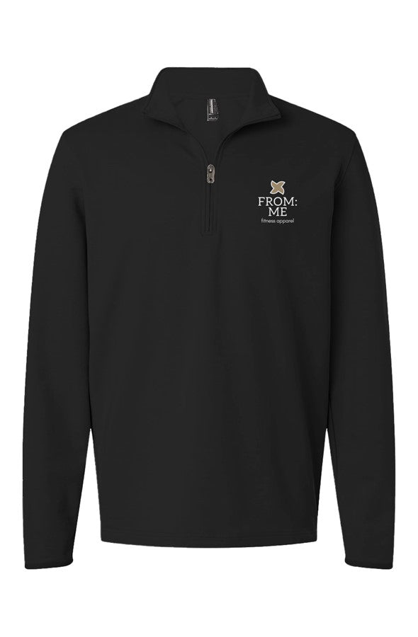 Black pullover with 'From Me' logo on a white background