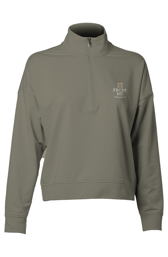 Green pullover with a logo on a white background | From Me Fitness Apparel