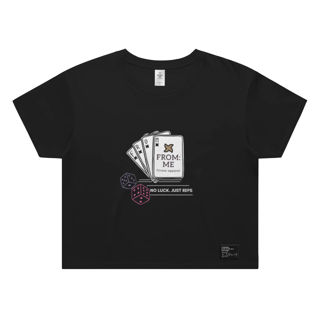 No Luck Just Reps Crop Tee