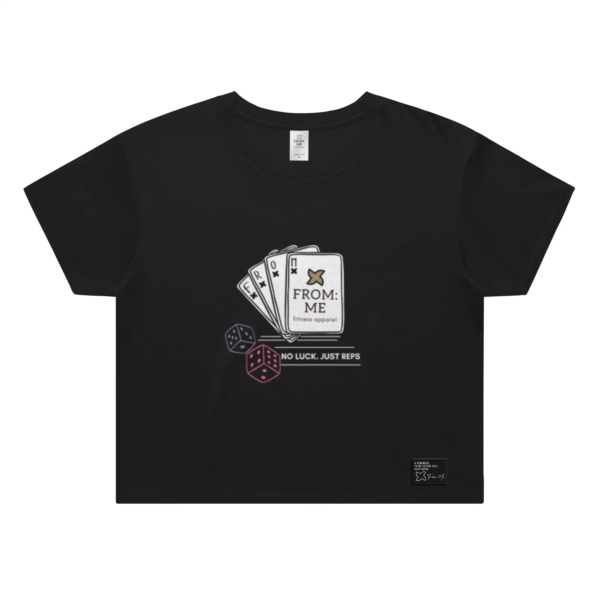 No Luck Just Reps Crop Tee