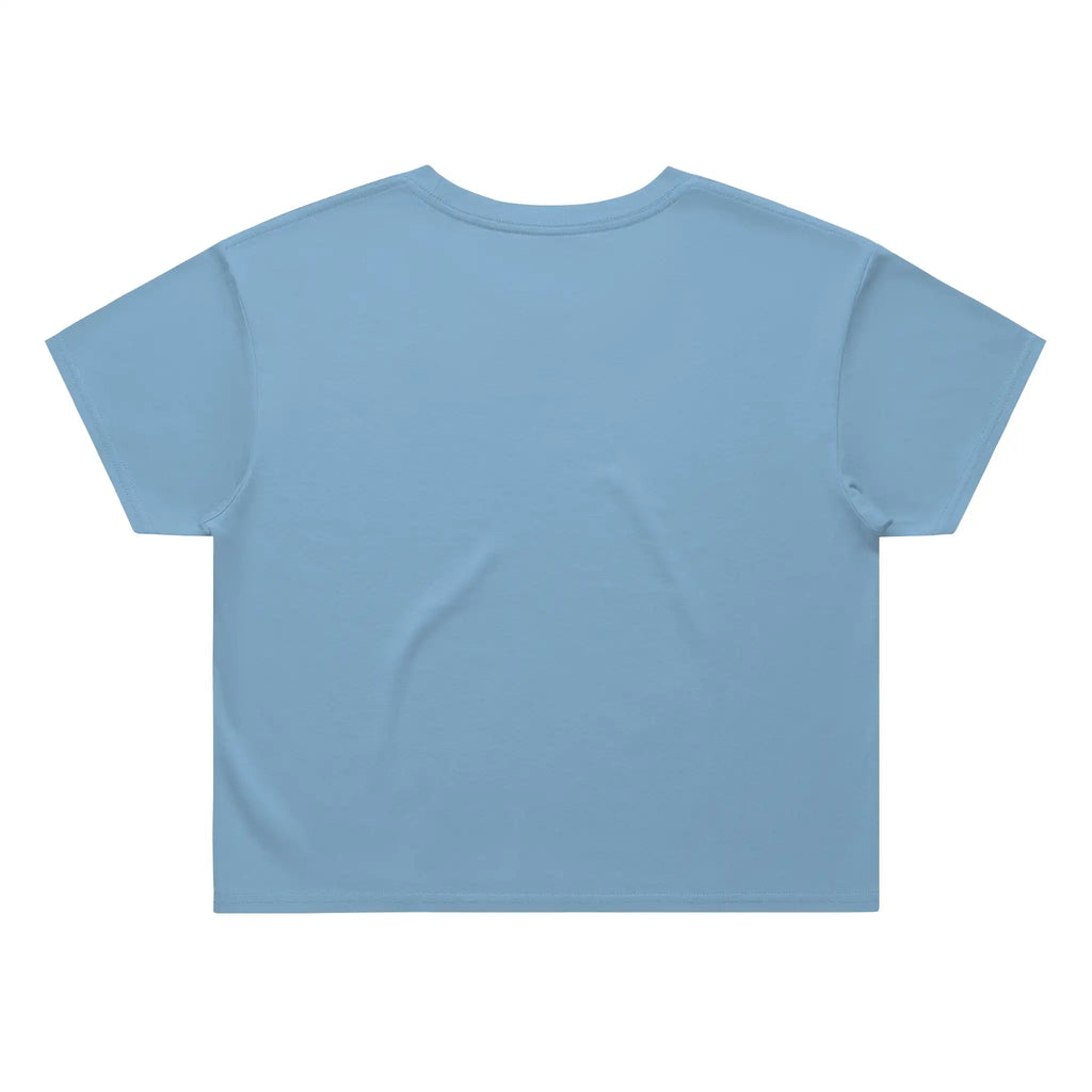 Light Blue Filipino Heritage Oversized Crop Tee — back view | From Me Fitness Apparel