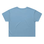 Light Blue Filipino Heritage Oversized Crop Tee — back view | From Me Fitness Apparel