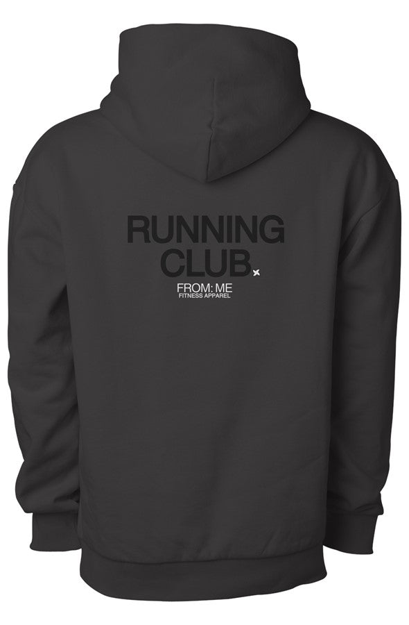 Black hoodie with 'BUILT' logo on the back against a white background