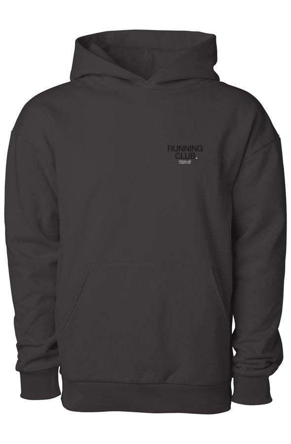 Black hoodie with Chinese characters on a white background